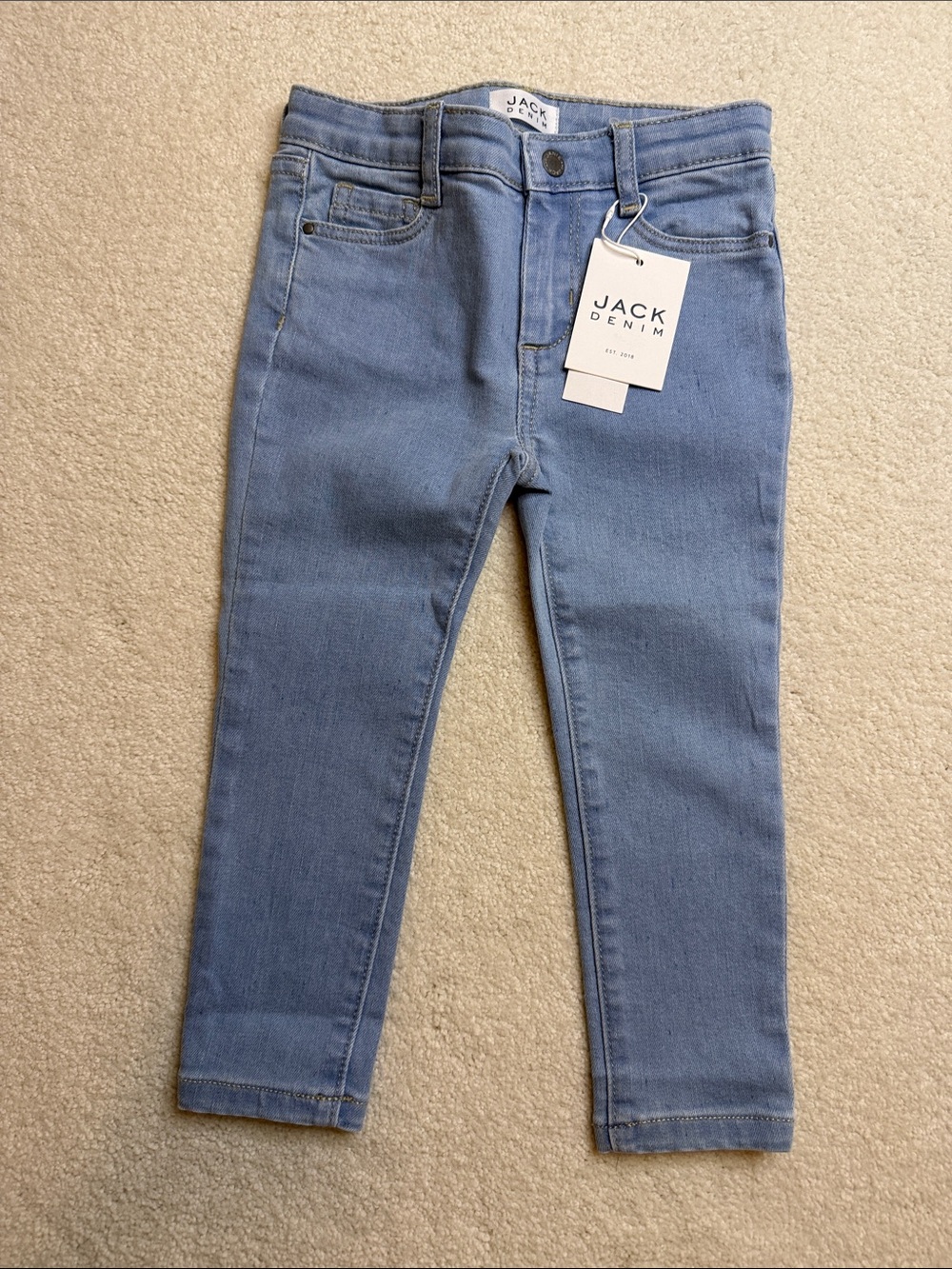 Janie and Jack Light Blue Skinny Jeans - Picture 4 of 6